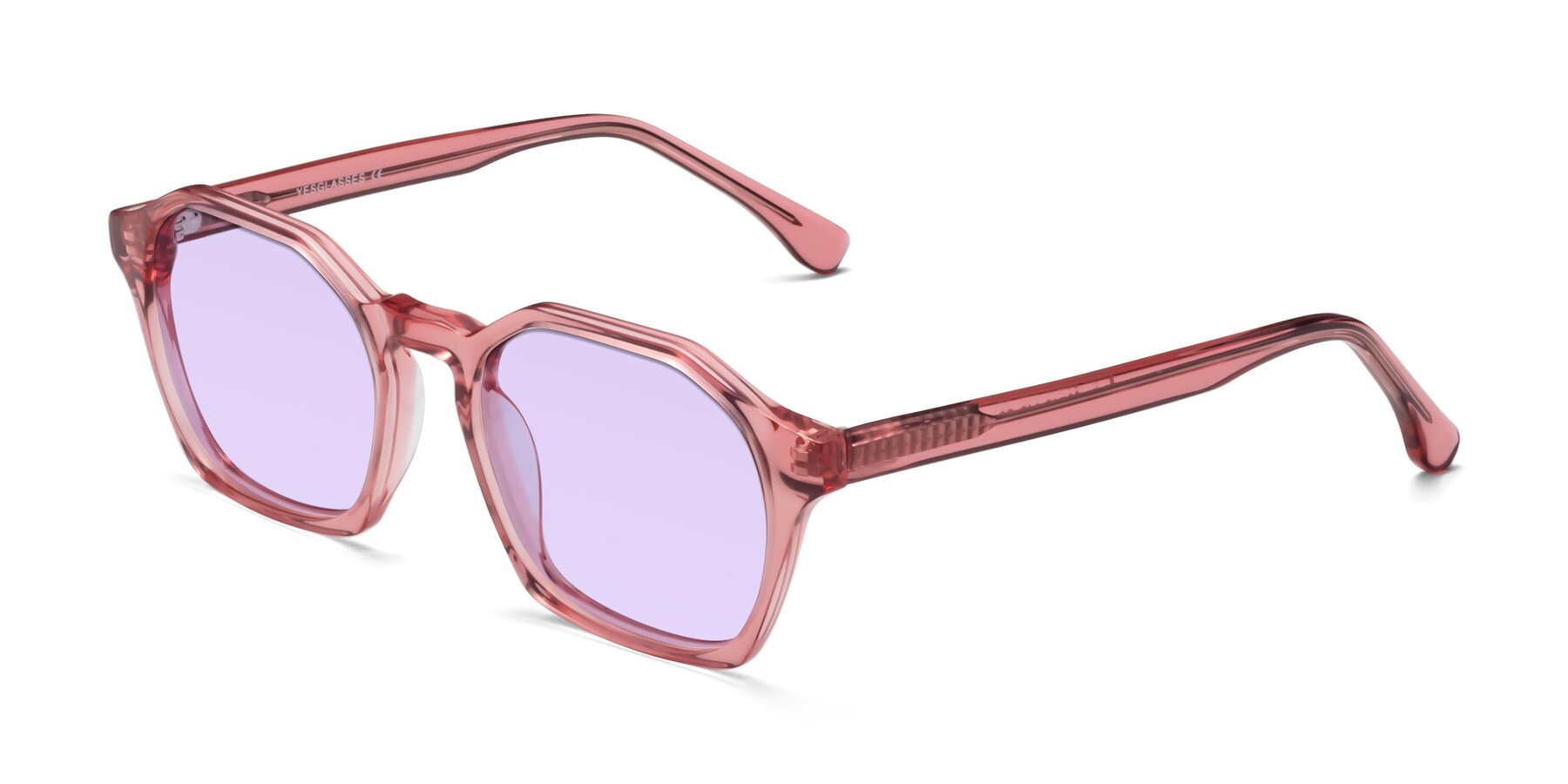 Angle of Stoltz in Pink with Light Purple Tinted Lenses