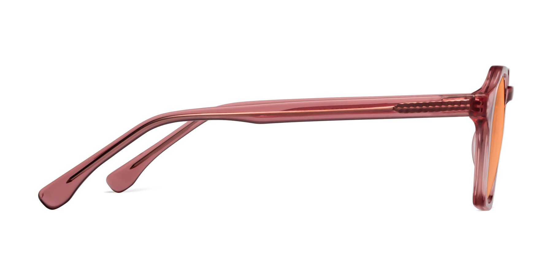 Side of Stoltz in Pink with Medium Orange Tinted Lenses