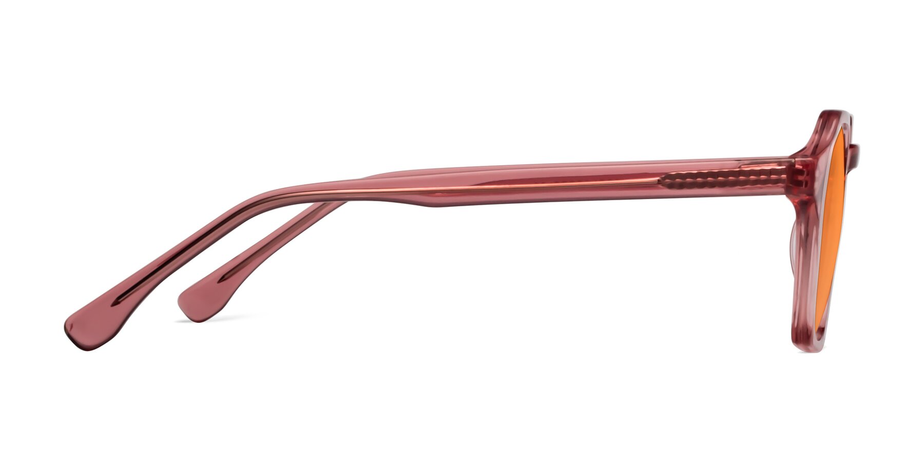 Side of Stoltz in Pink with Orange Tinted Lenses