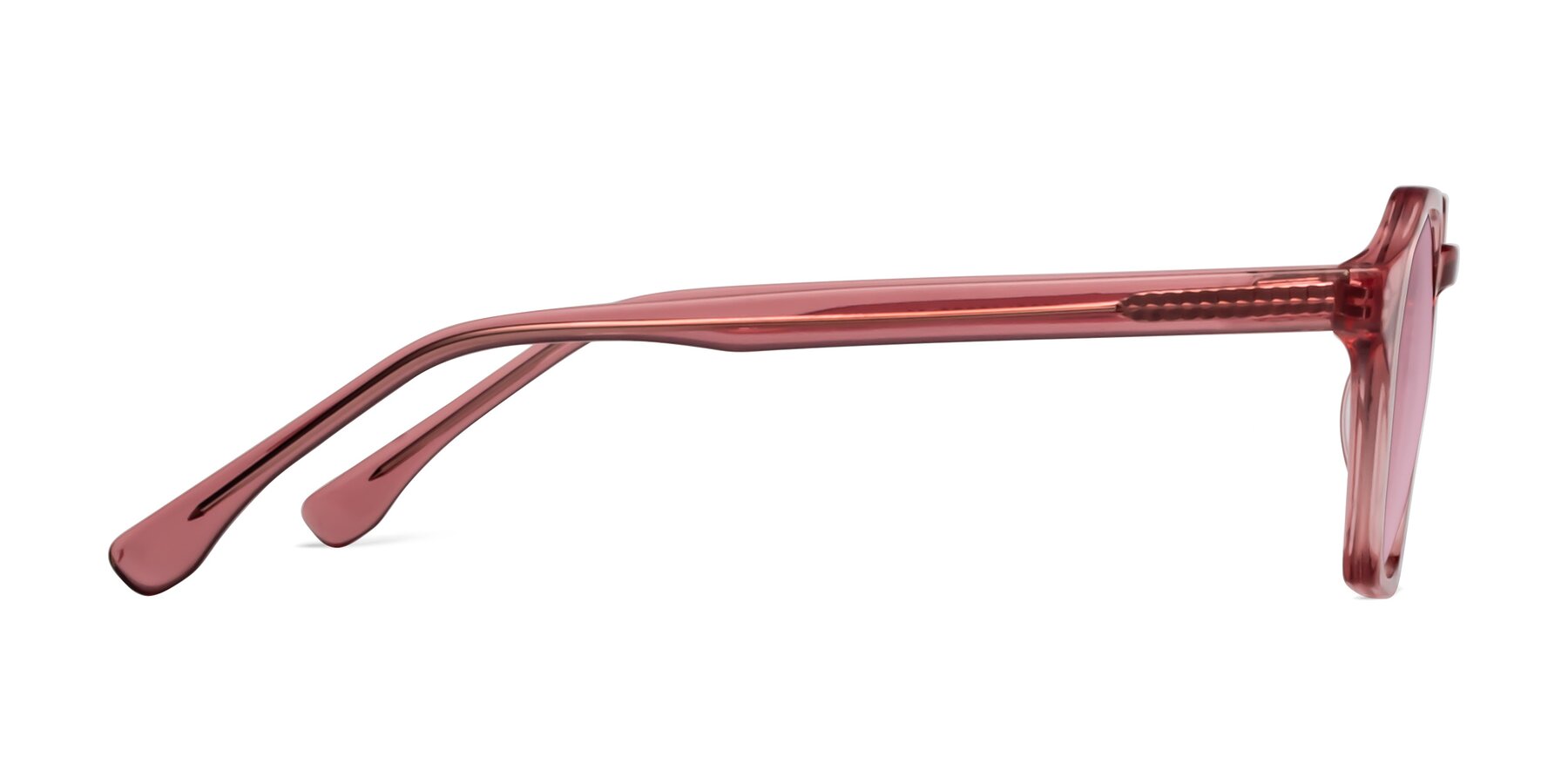 Side of Stoltz in Pink with Light Wine Tinted Lenses