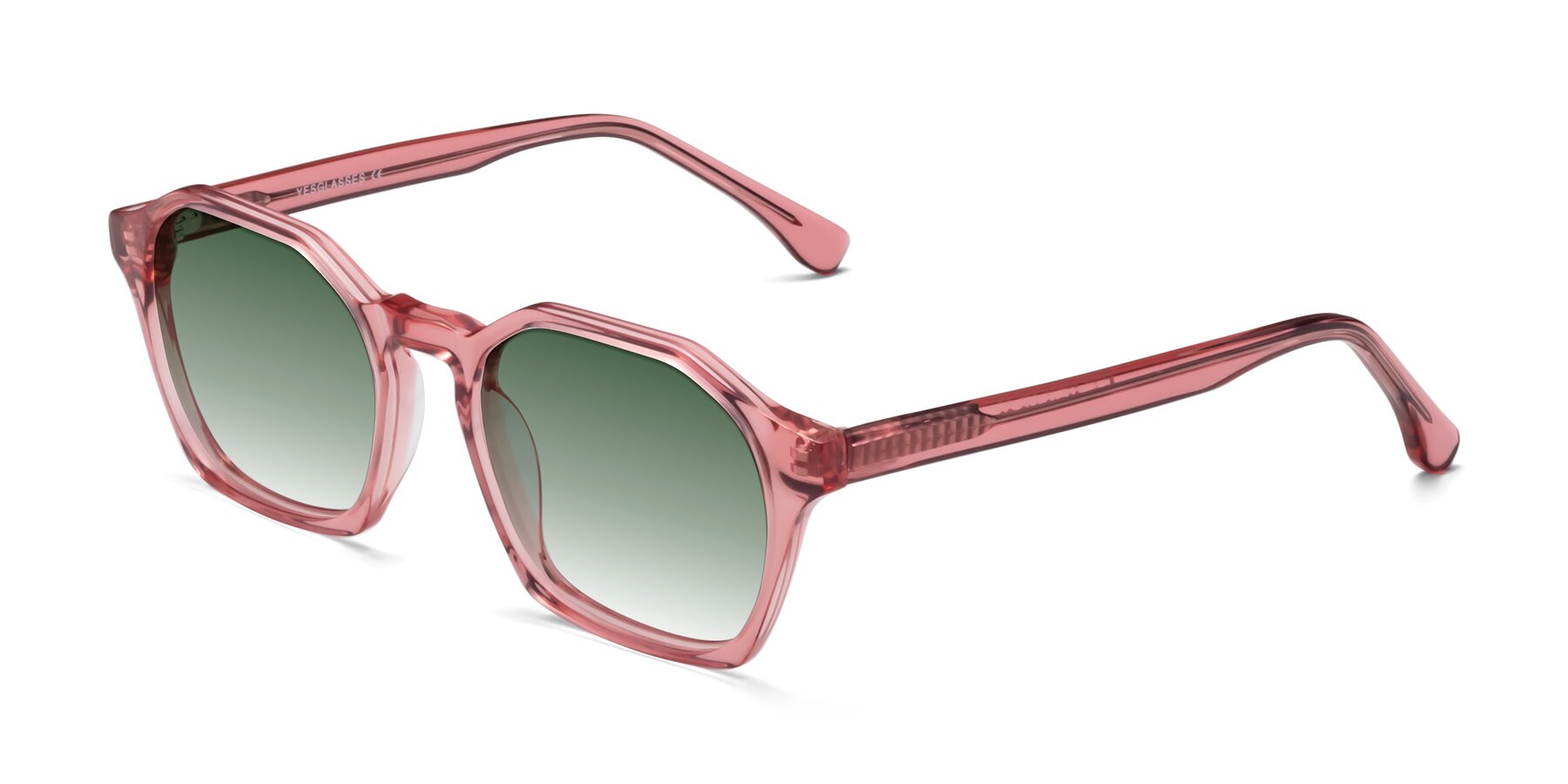Angle of Stoltz in Pink with Green Gradient Lenses