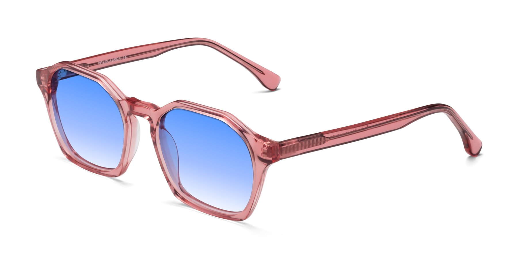 Angle of Stoltz in Pink with Blue Gradient Lenses