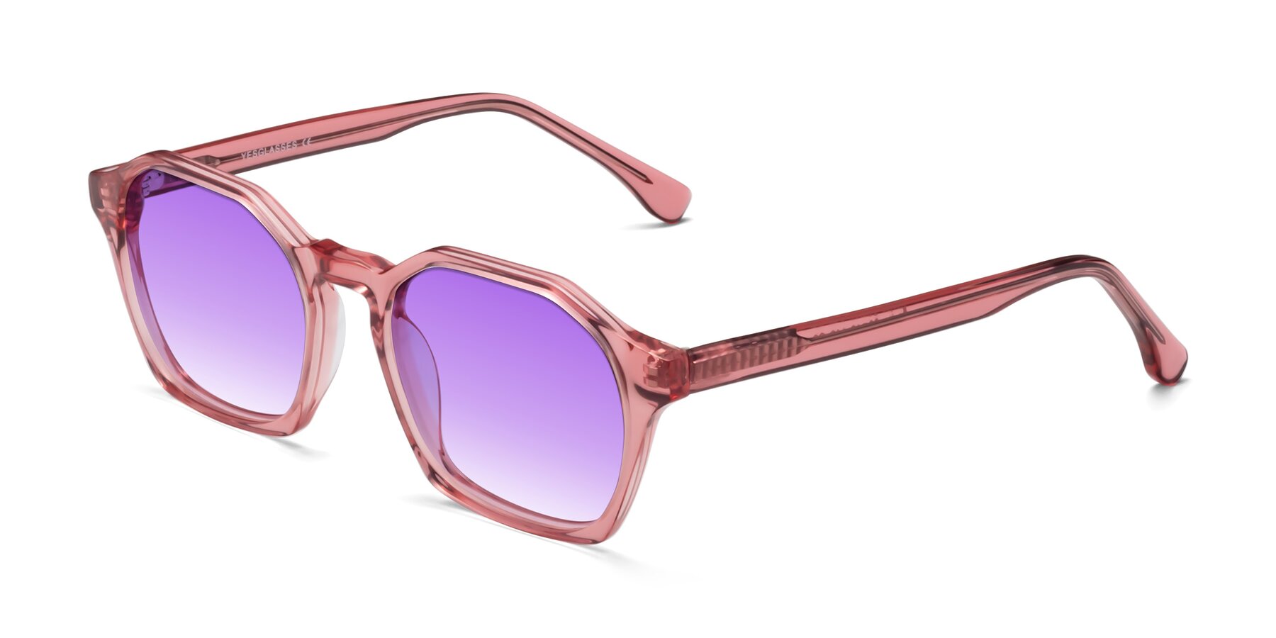 Angle of Stoltz in Pink with Purple Gradient Lenses