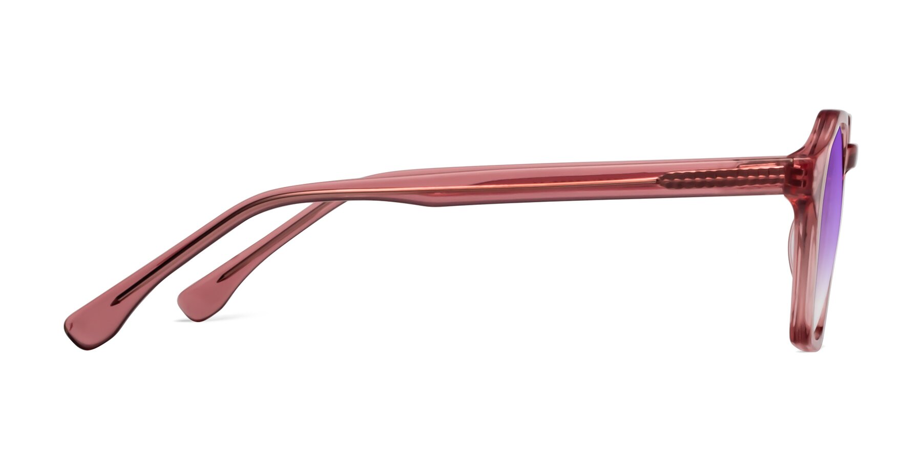 Side of Stoltz in Pink with Purple Gradient Lenses