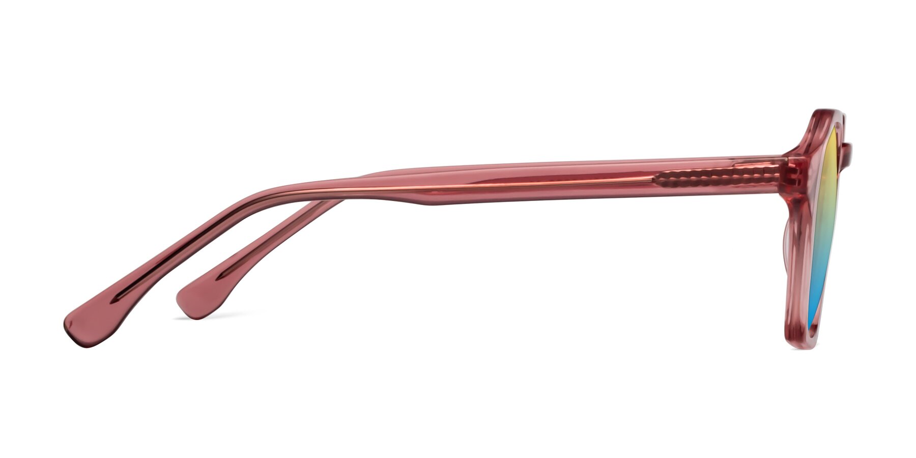 Side of Stoltz in Pink with Yellow / Blue Gradient Lenses