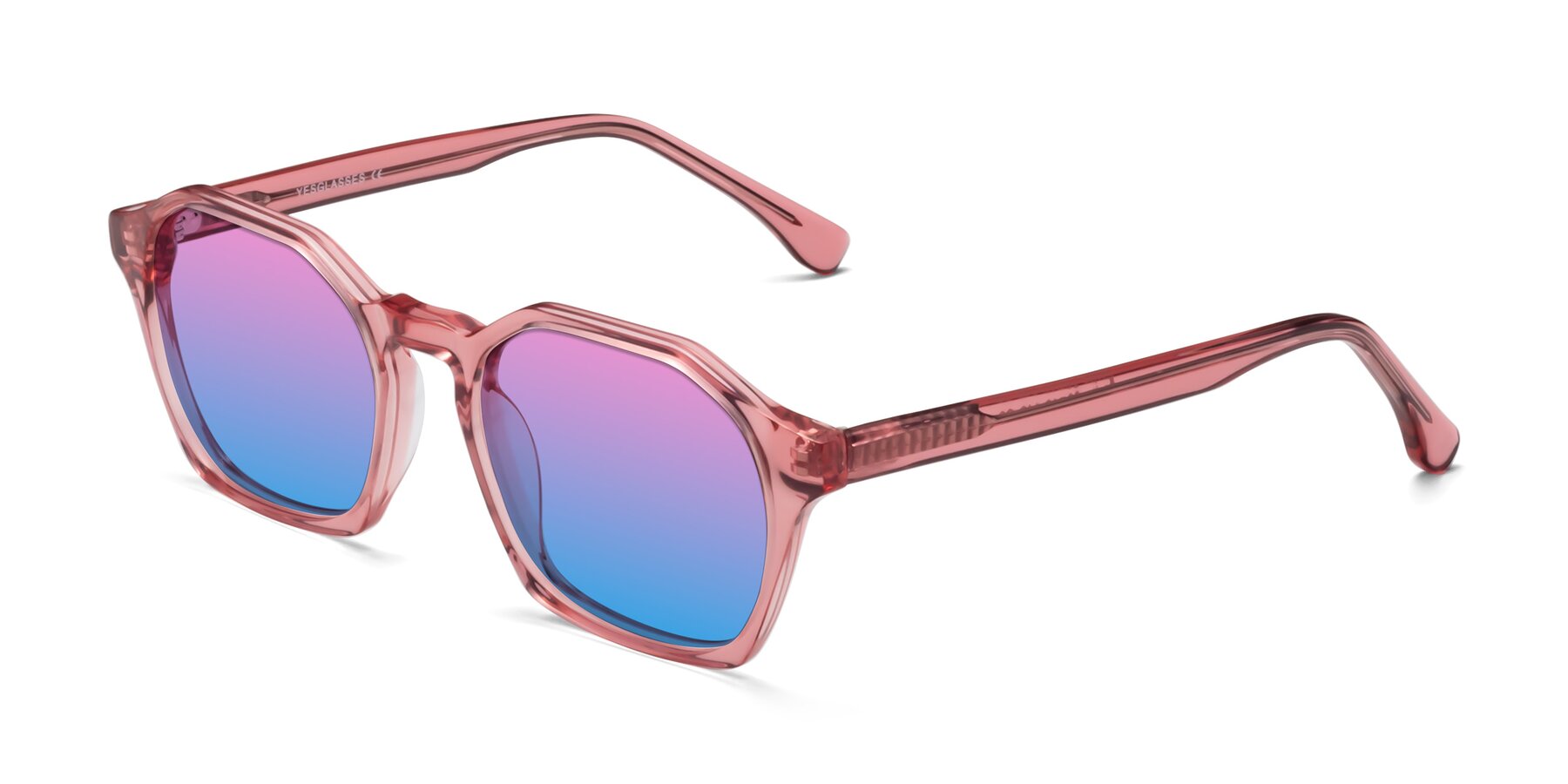 Angle of Stoltz in Pink with Pink / Blue Gradient Lenses