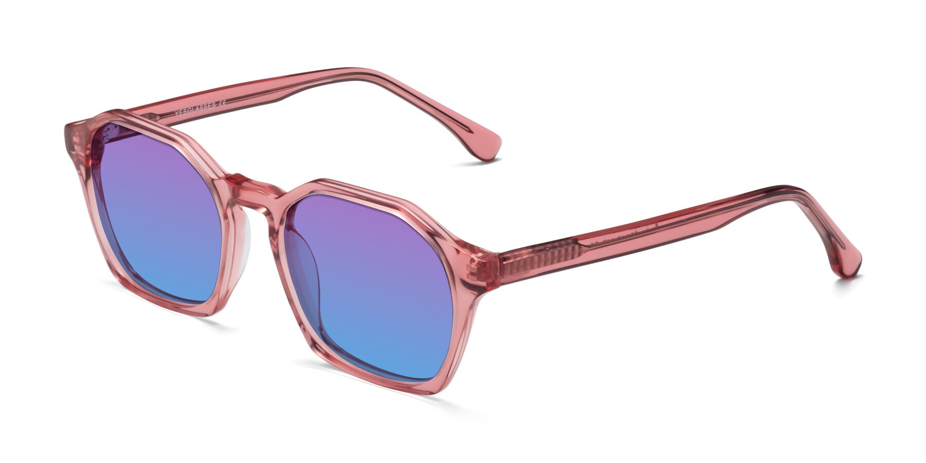 Angle of Stoltz in Pink with Purple / Blue Gradient Lenses