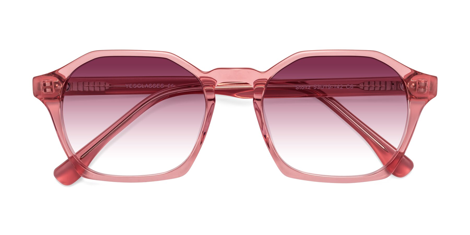 Folded Front of Stoltz in Pink with Wine Gradient Lenses