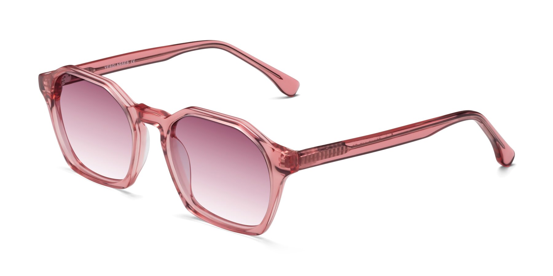 Angle of Stoltz in Pink with Wine Gradient Lenses