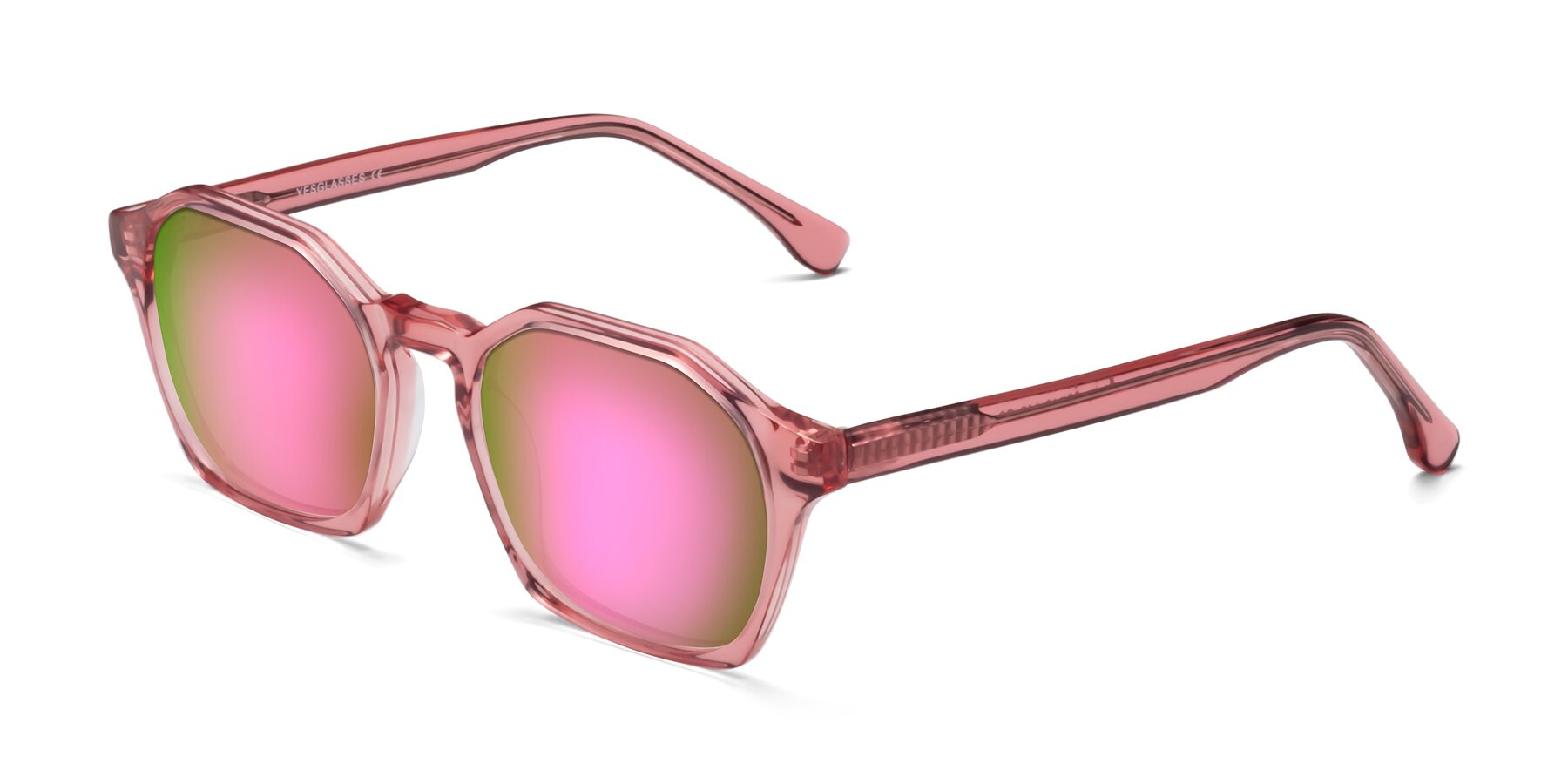 Angle of Stoltz in Pink with Pink Mirrored Lenses