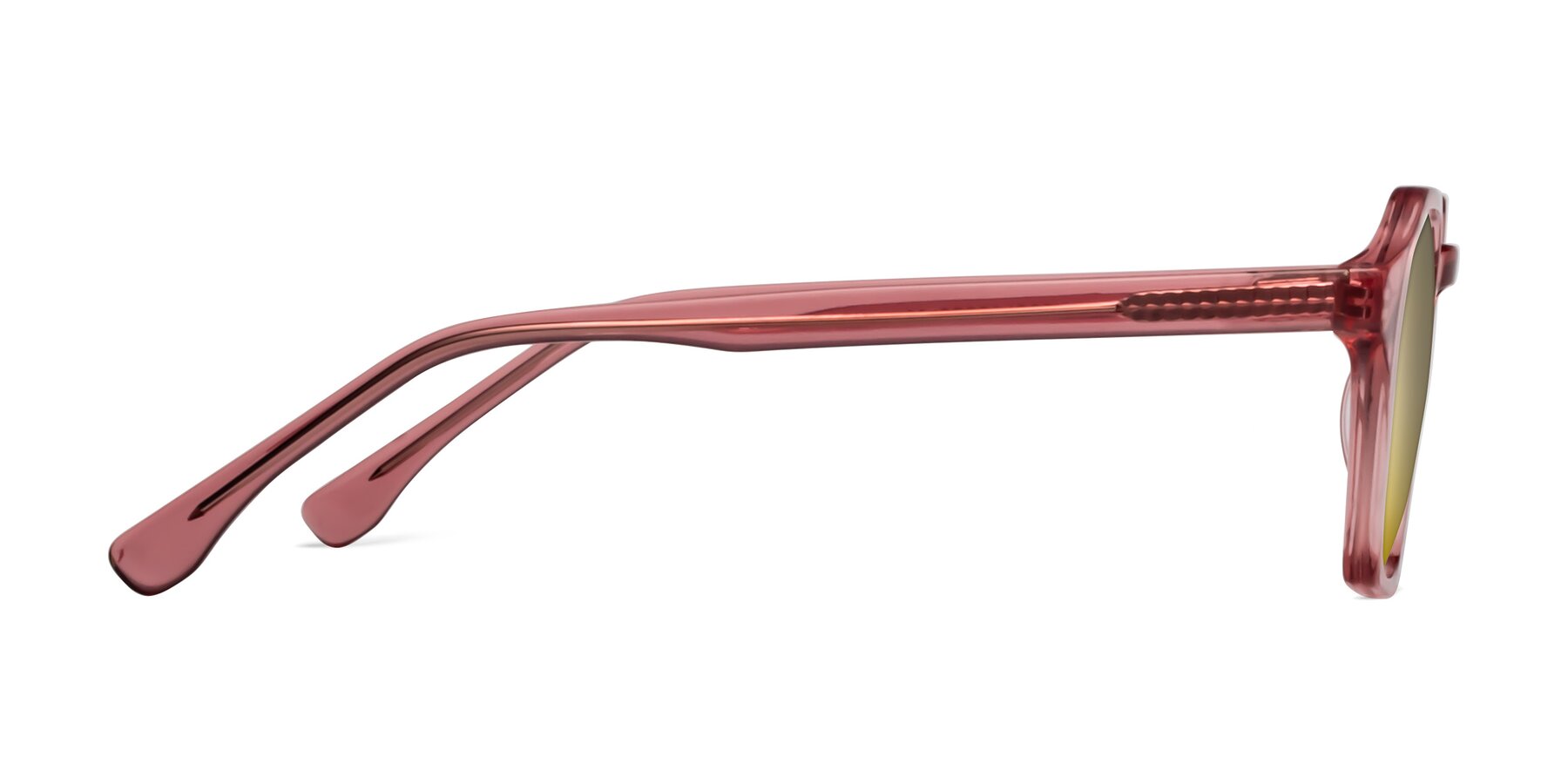 Side of Stoltz in Pink with Gold Mirrored Lenses