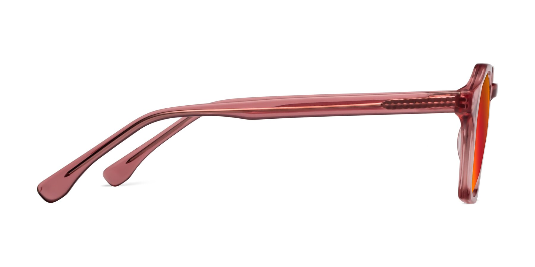 Side of Stoltz in Pink with Red Gold Mirrored Lenses