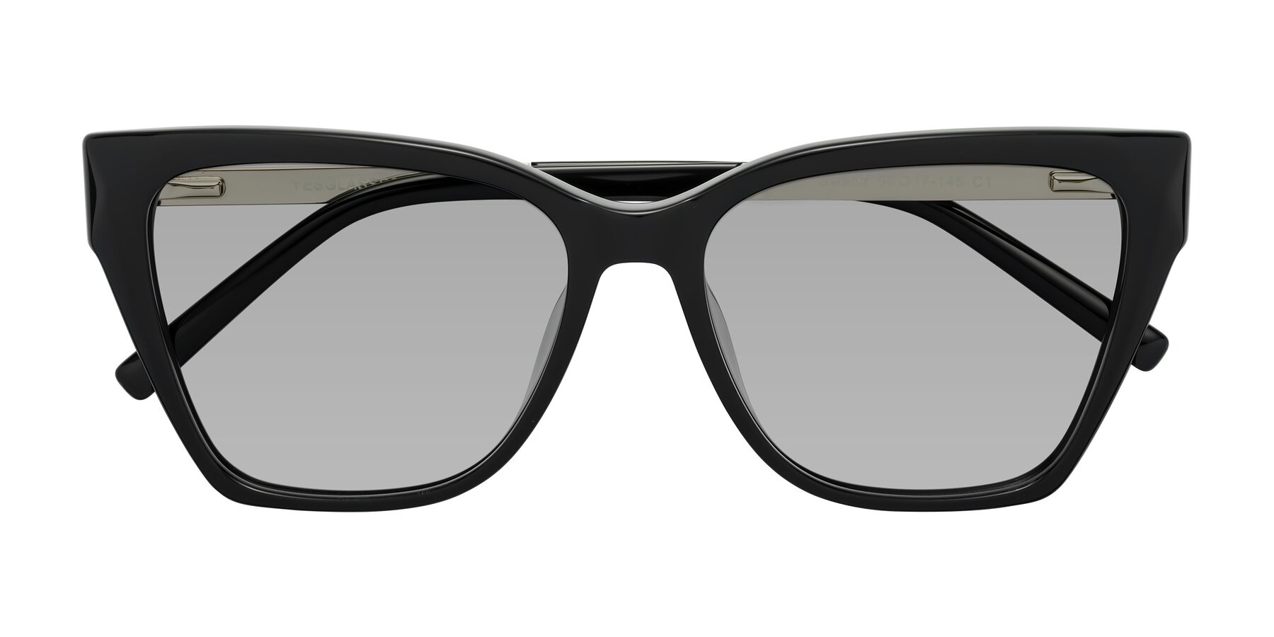Folded Front of Swartz in Black with Light Gray Tinted Lenses