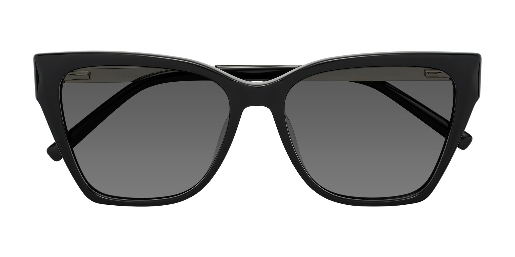 Folded Front of Swartz in Black with Medium Gray Tinted Lenses