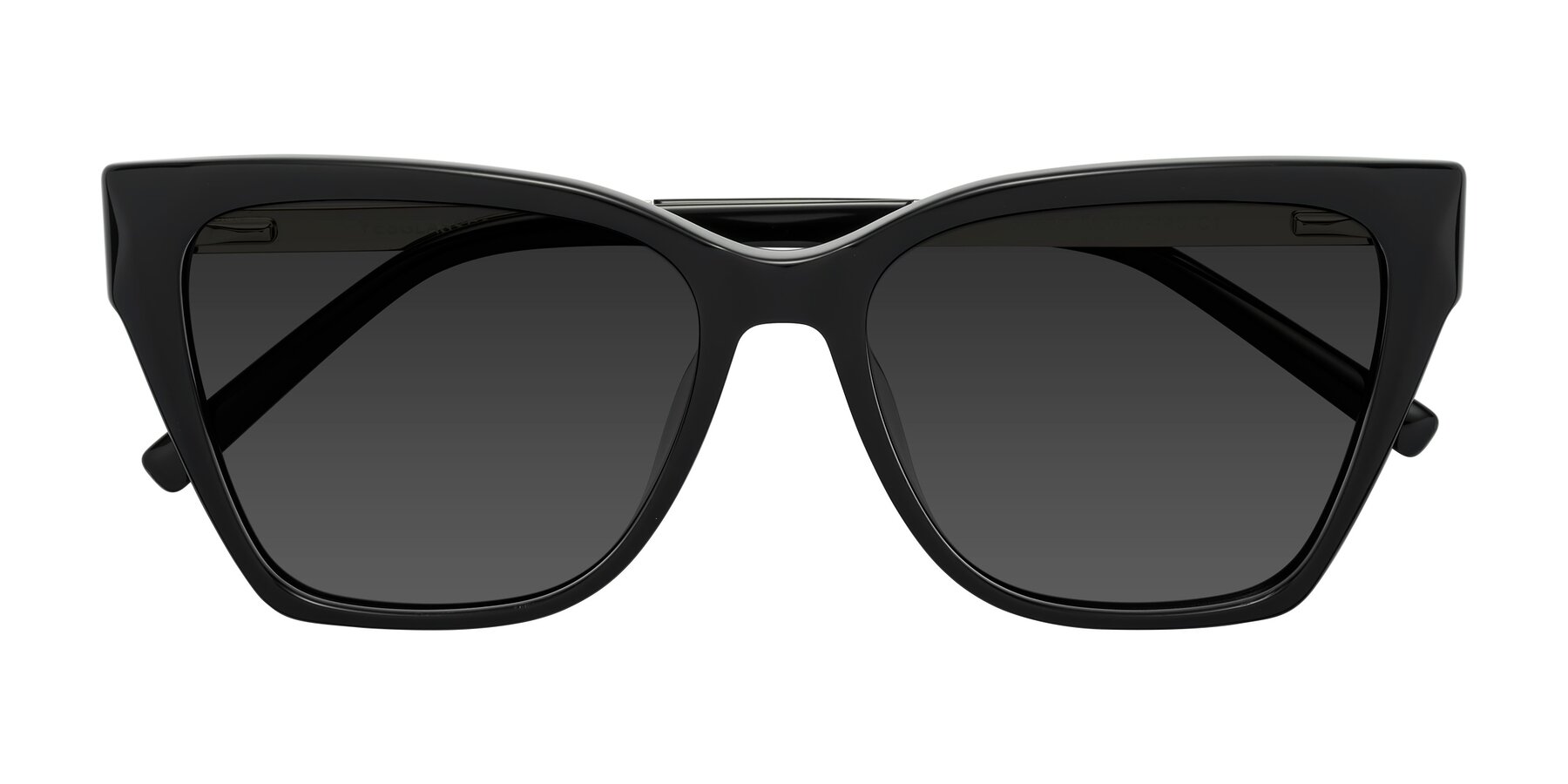 Folded Front of Swartz in Black with Gray Tinted Lenses