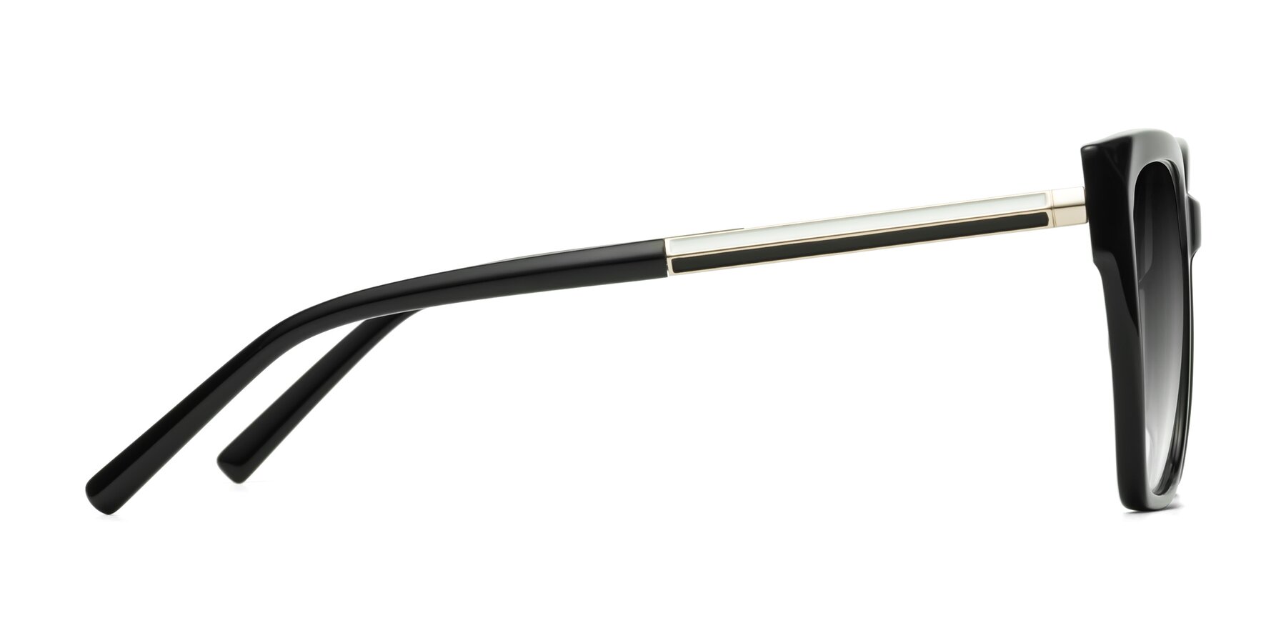 Side of Swartz in Black with Gray Gradient Lenses