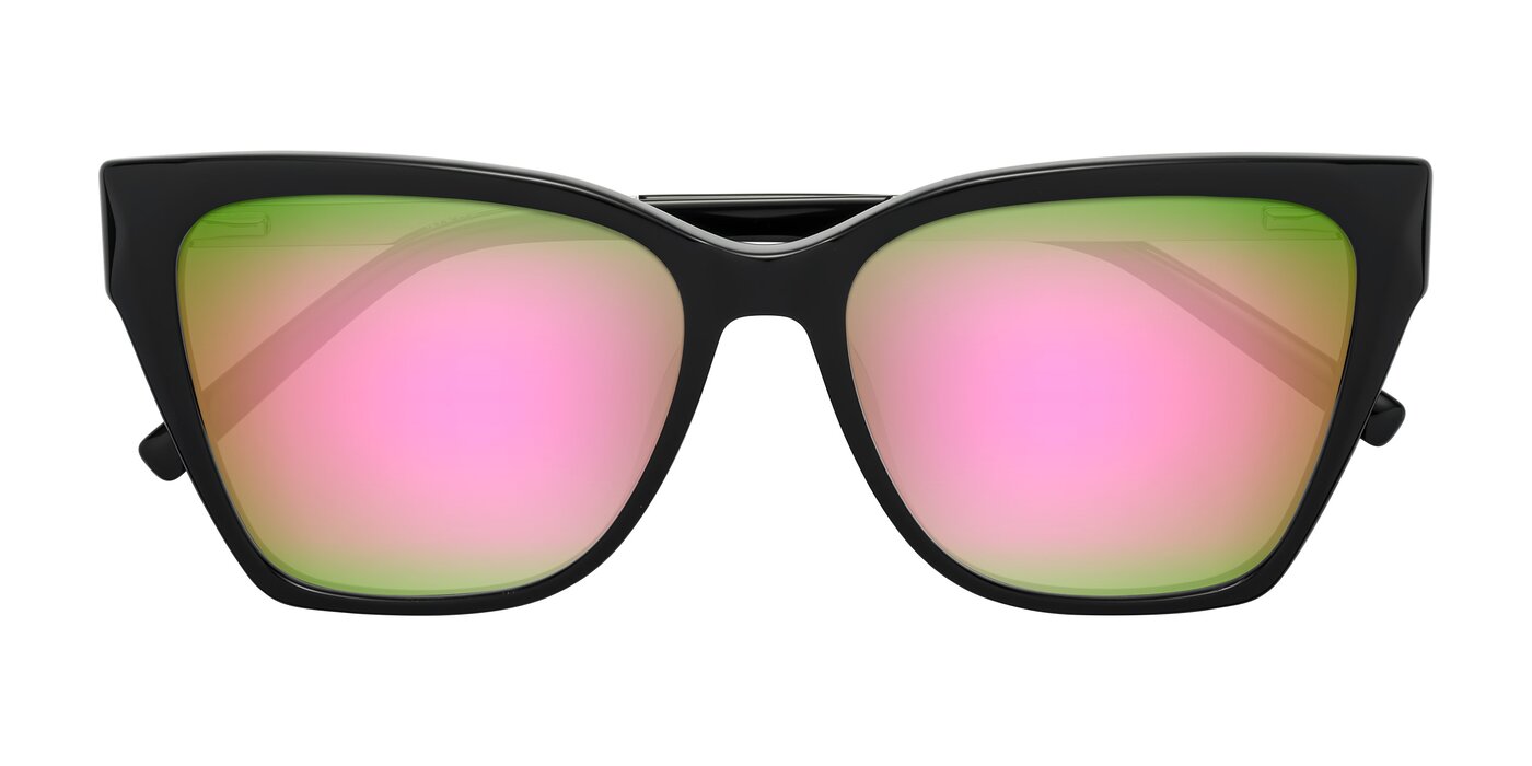Swartz - Black Flash Mirrored Sunglasses