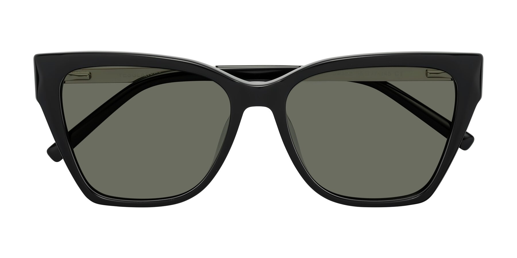 Folded Front of Swartz in Black with Gray Polarized Lenses