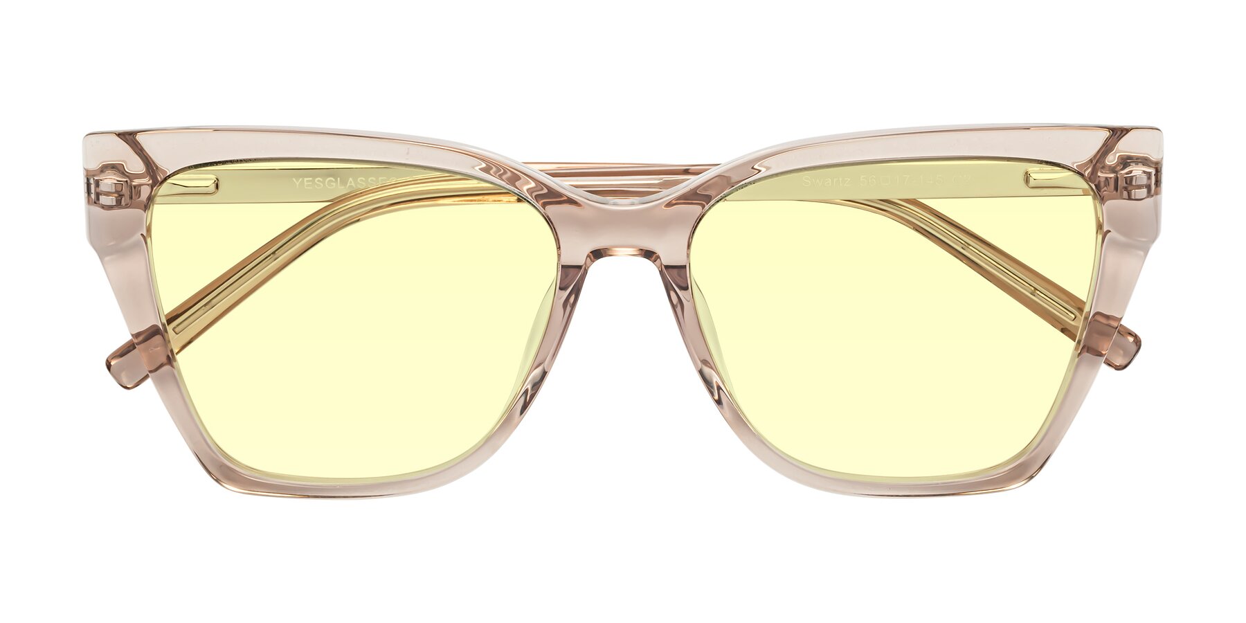 Folded Front of Swartz in Amber with Light Yellow Tinted Lenses