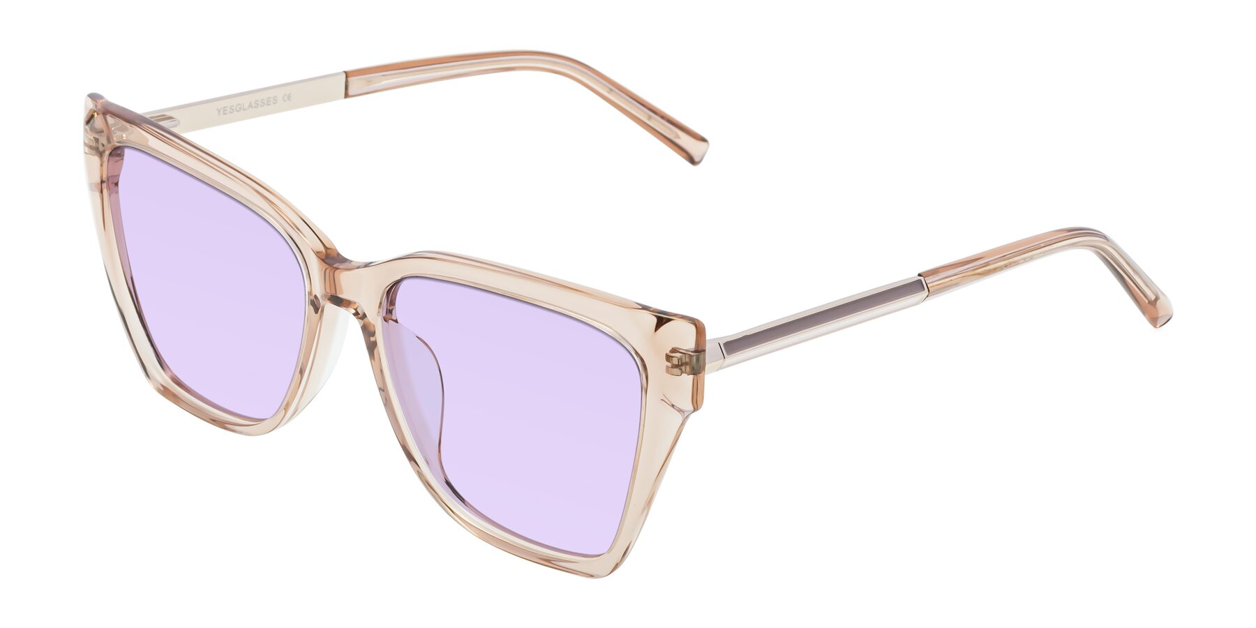 Angle of Swartz in Amber with Light Purple Tinted Lenses