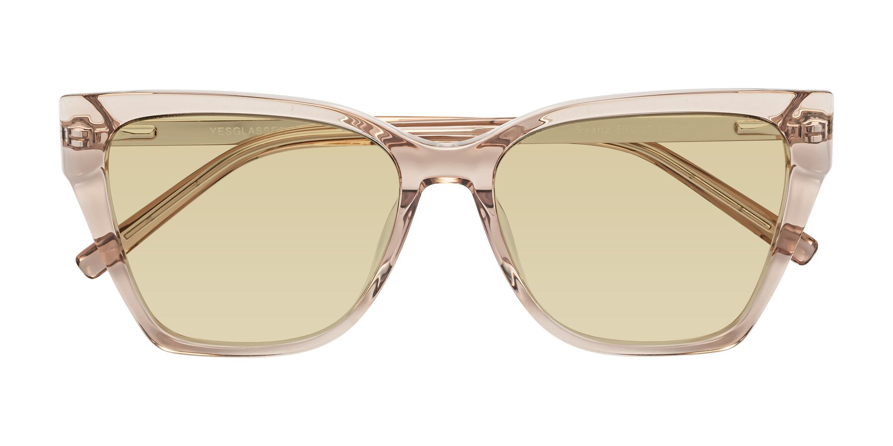 Folded Front of Swartz in Amber with Light Champagne Tinted Lenses