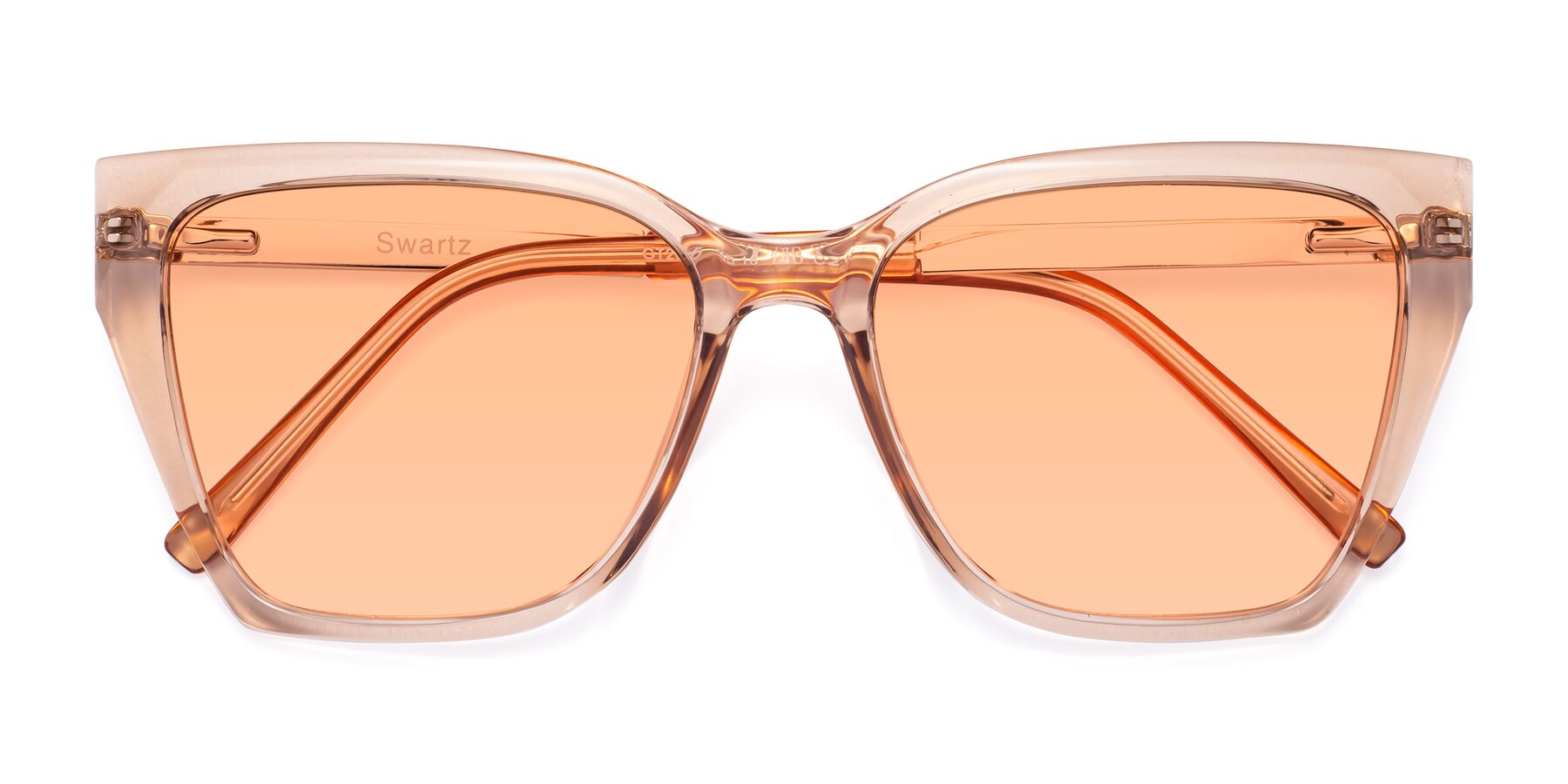 Folded Front of Swartz in Amber with Light Orange Tinted Lenses
