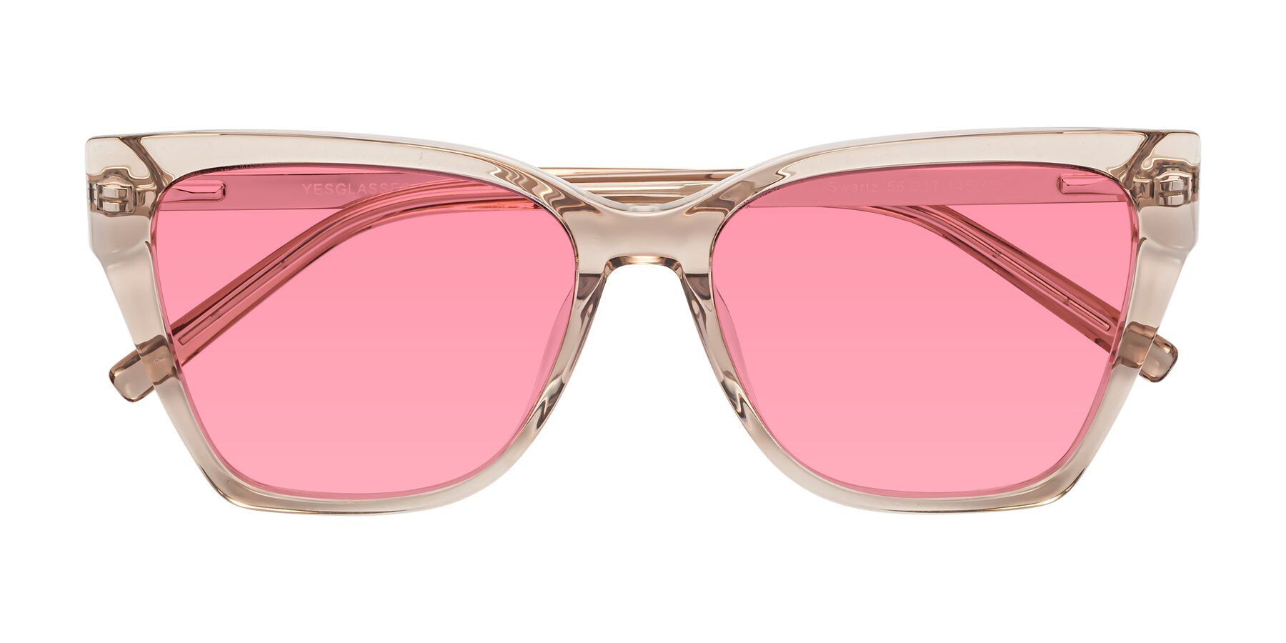 Folded Front of Swartz in Amber with Pink Tinted Lenses
