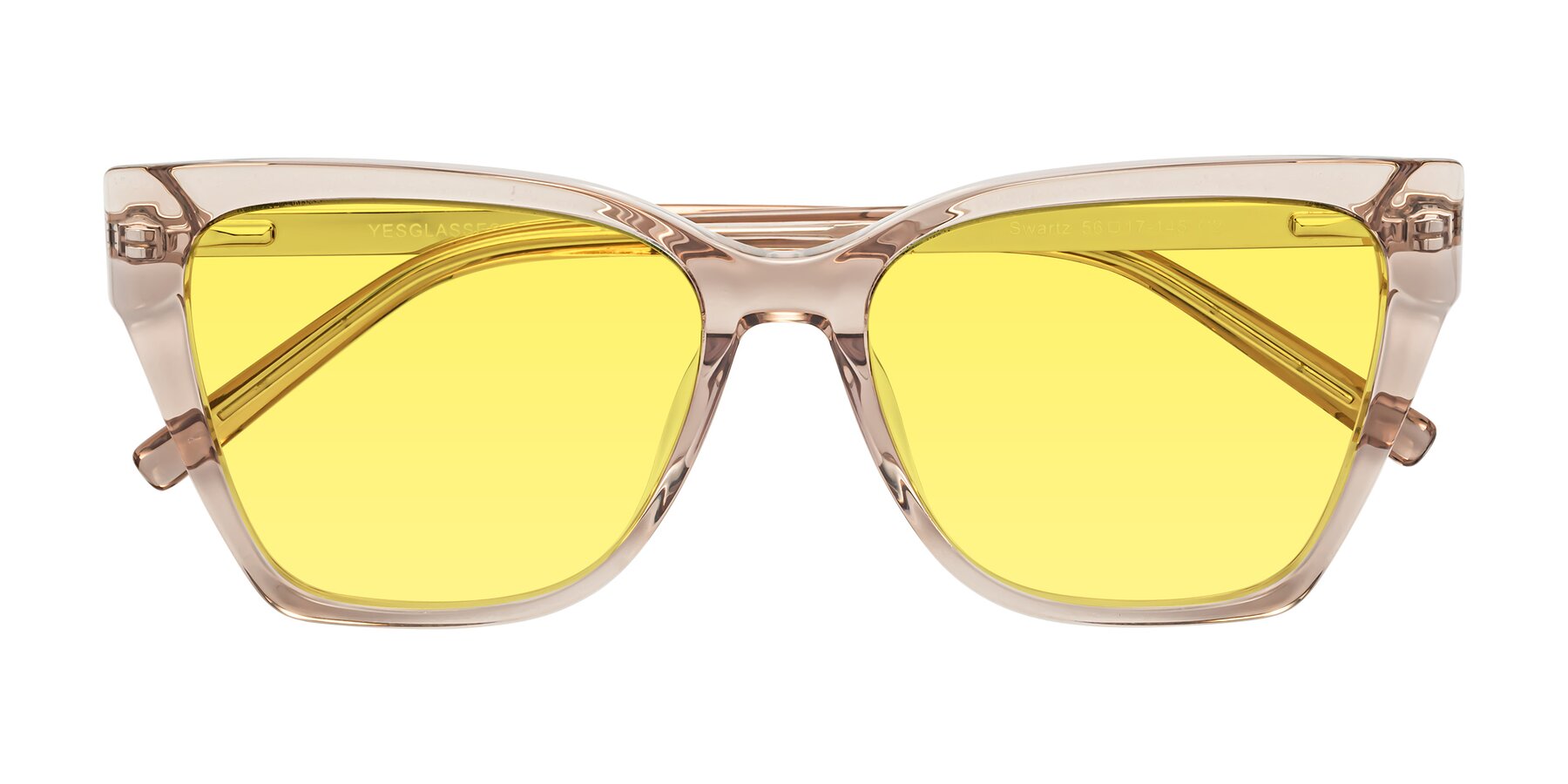 Folded Front of Swartz in Amber with Medium Yellow Tinted Lenses