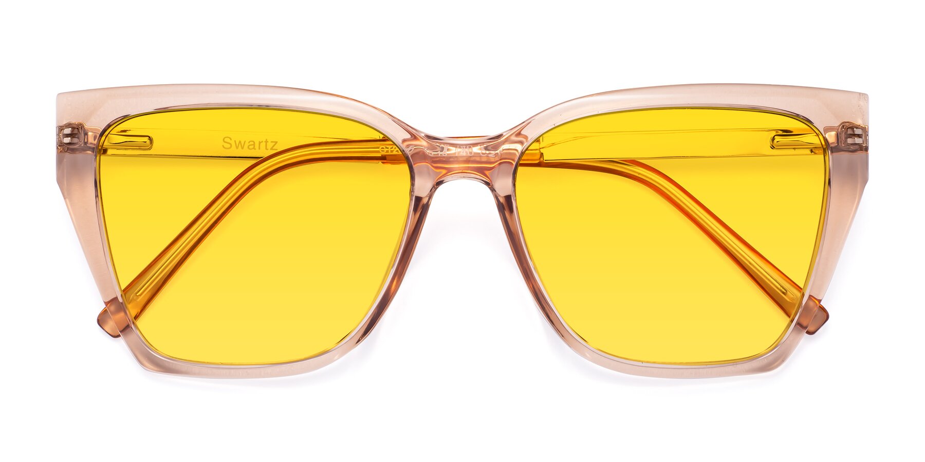 Folded Front of Swartz in Amber with Yellow Tinted Lenses
