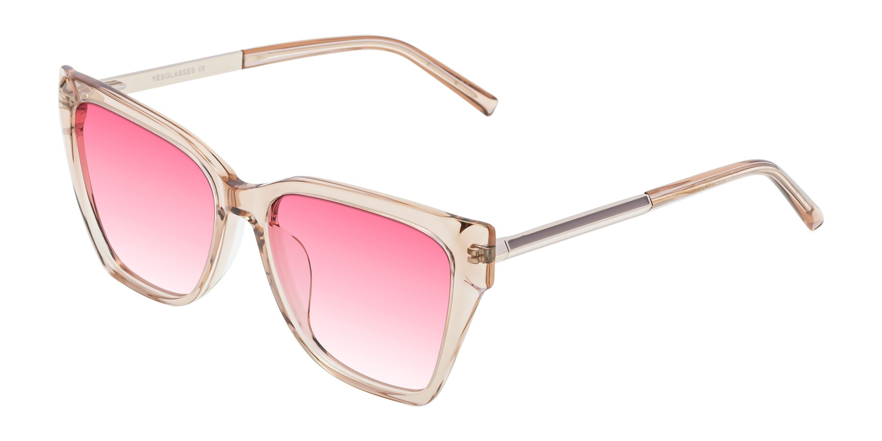 Angle of Swartz in Amber with Pink Gradient Lenses