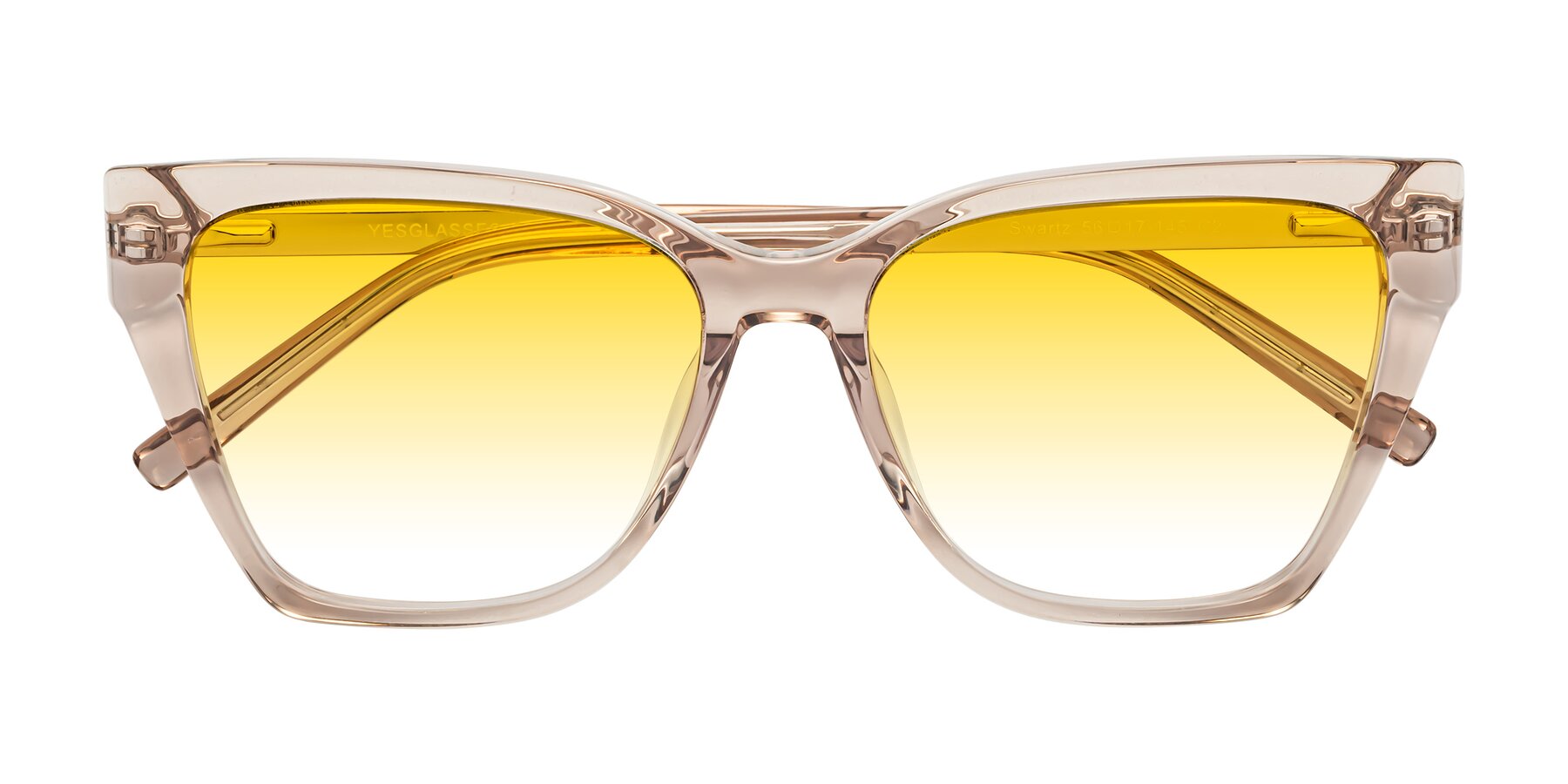 Folded Front of Swartz in Amber with Yellow Gradient Lenses