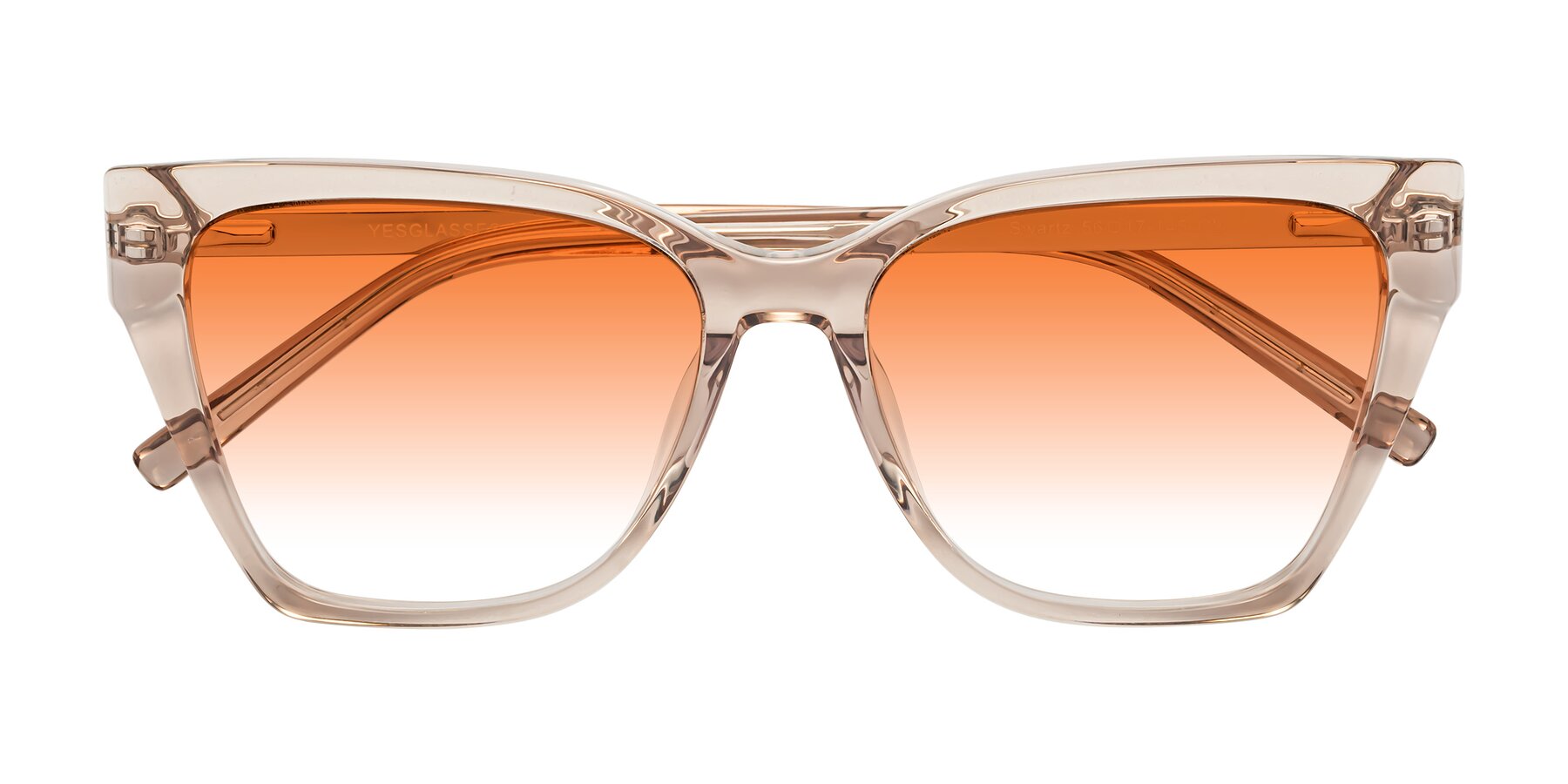Folded Front of Swartz in Amber with Orange Gradient Lenses