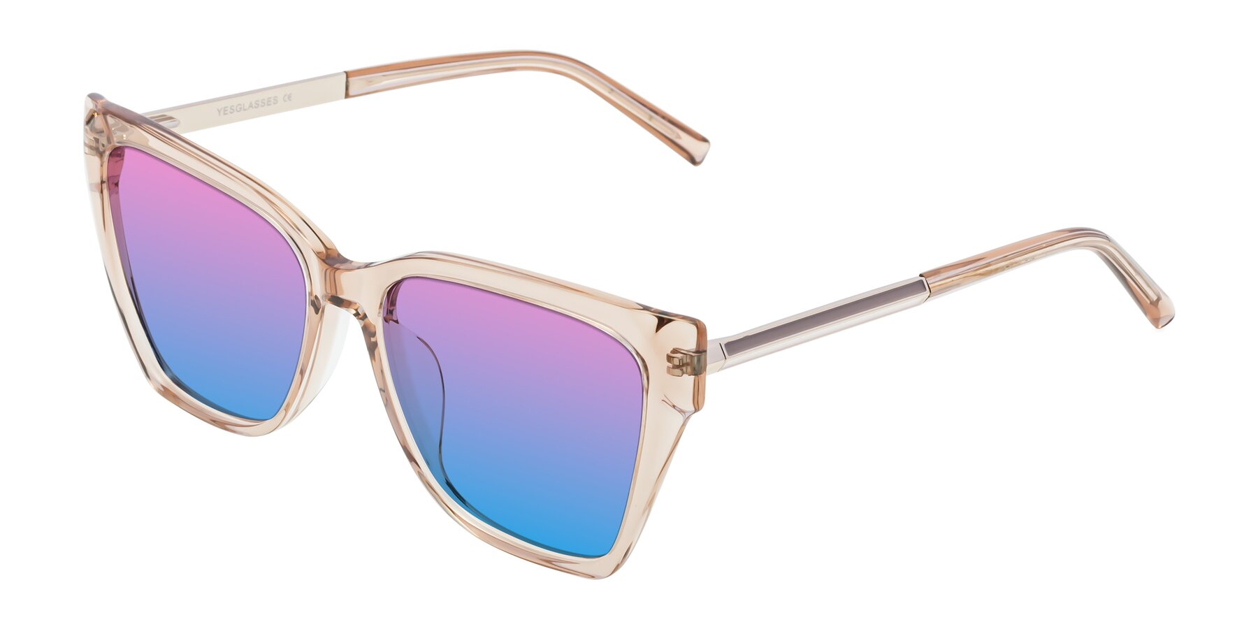 Angle of Swartz in Amber with Pink / Blue Gradient Lenses
