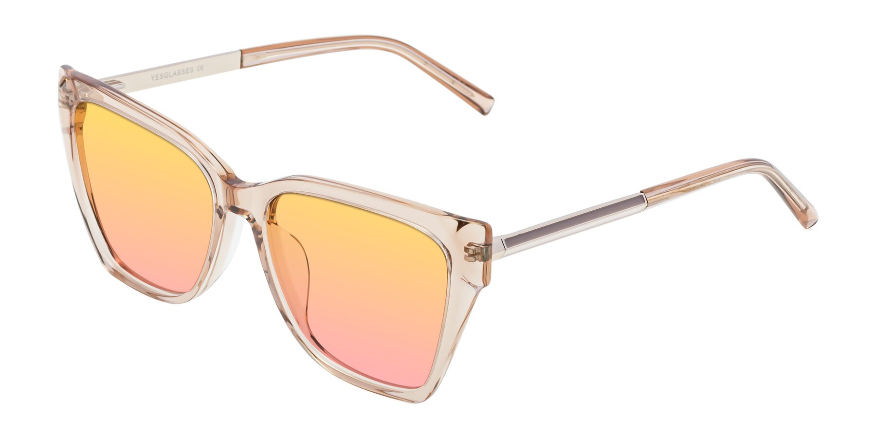 Angle of Swartz in Amber with Yellow / Pink Gradient Lenses