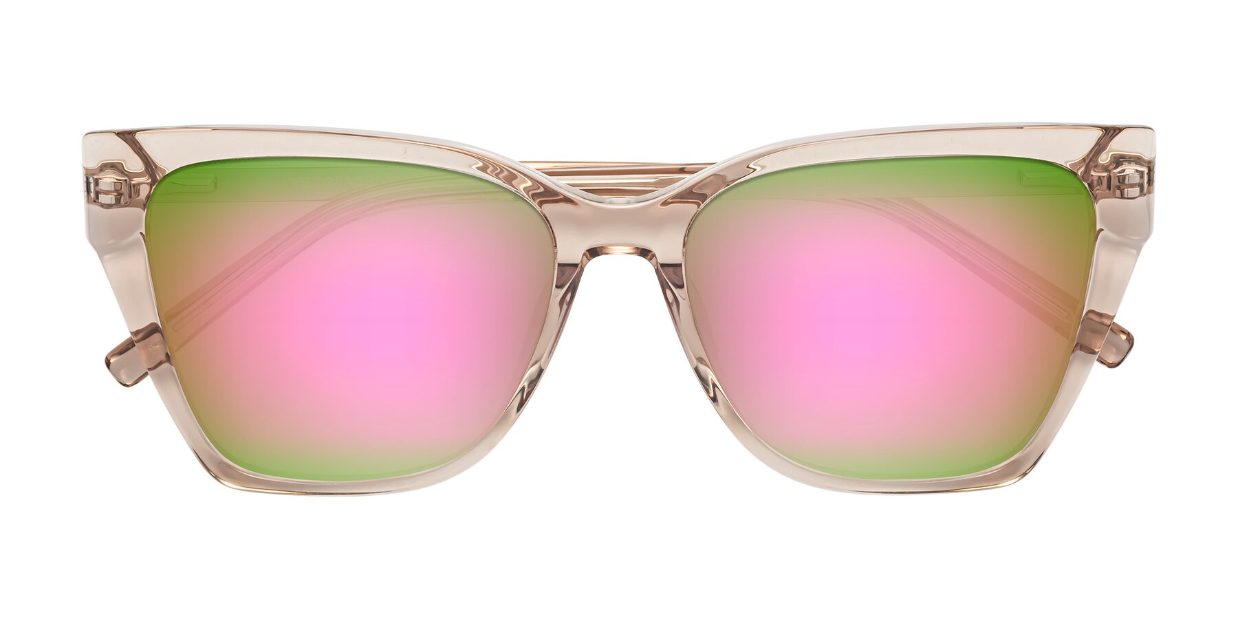 Folded Front of Swartz in Amber with Pink Mirrored Lenses