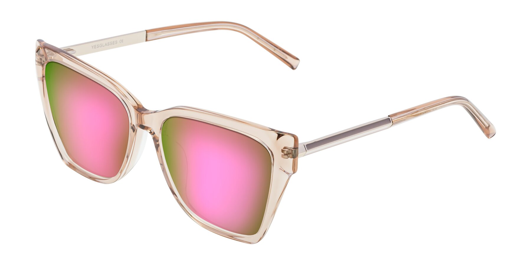 Angle of Swartz in Amber with Pink Mirrored Lenses
