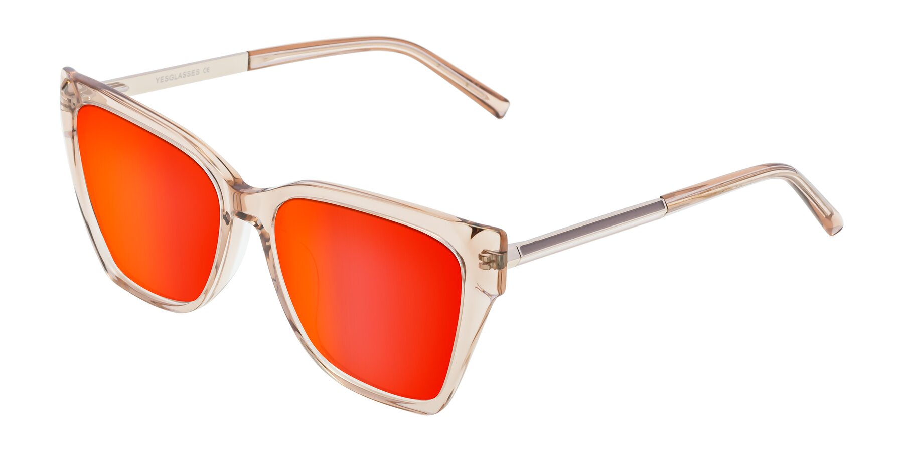 Angle of Swartz in Amber with Red Gold Mirrored Lenses