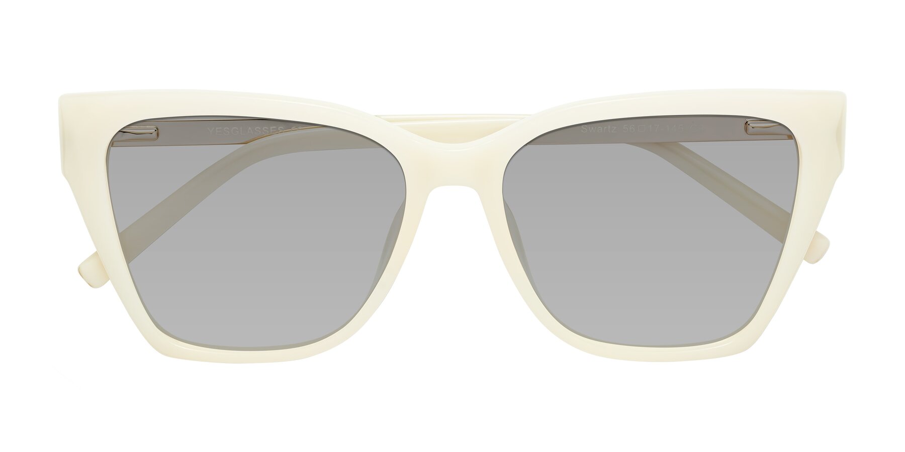 Folded Front of Swartz in Ivory with Light Gray Tinted Lenses