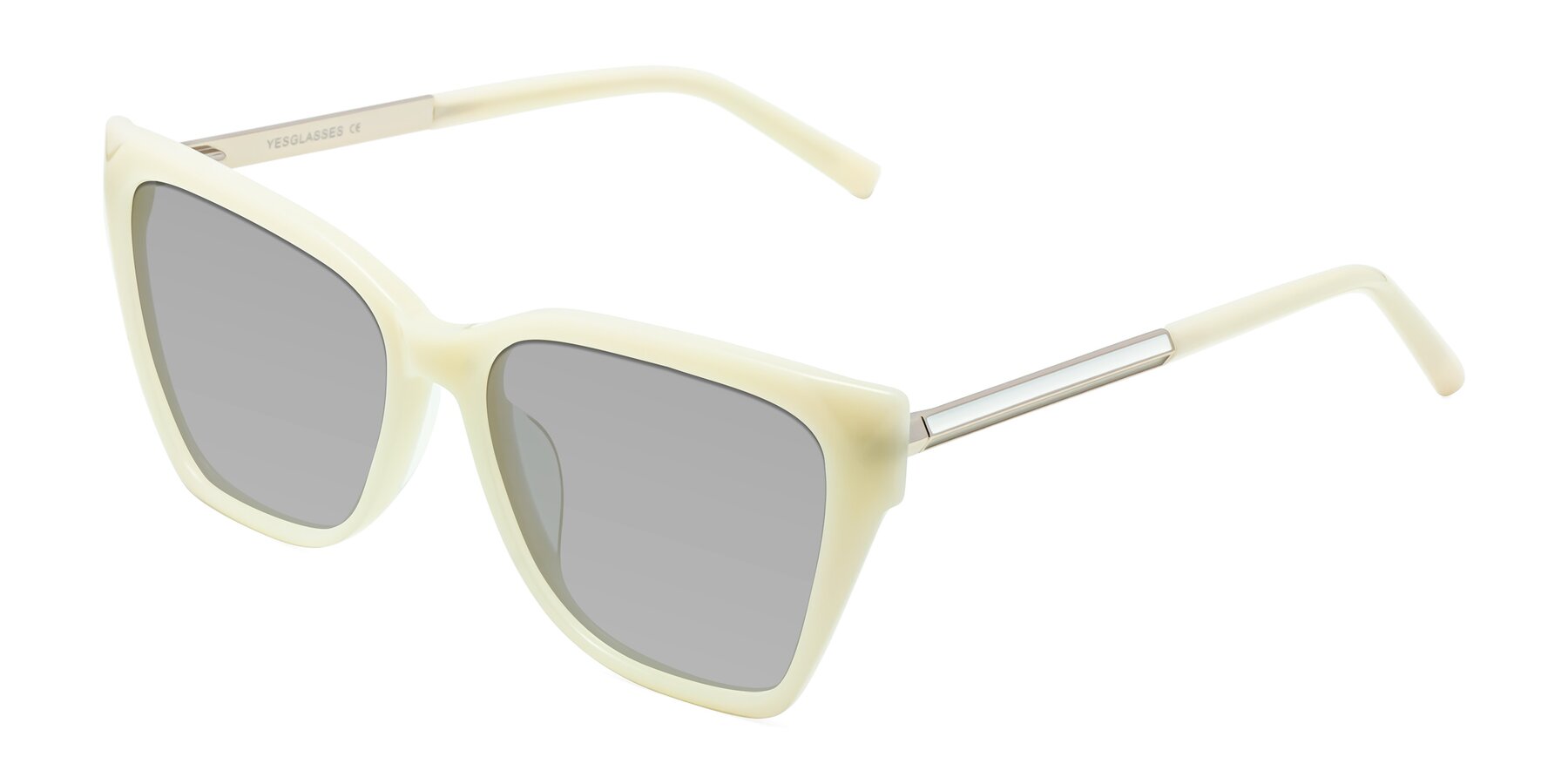 Angle of Swartz in Ivory with Light Gray Tinted Lenses