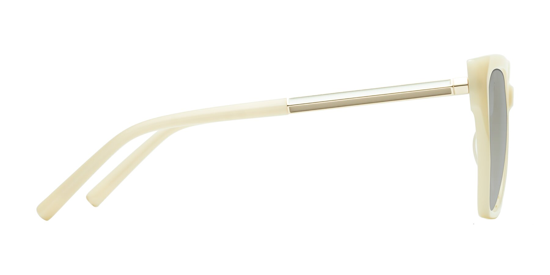 Side of Swartz in Ivory with Light Gray Tinted Lenses