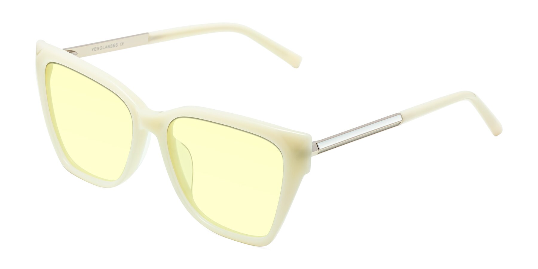 Angle of Swartz in Ivory with Light Yellow Tinted Lenses