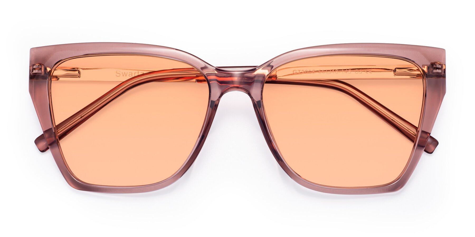 Folded Front of Swartz in Grape with Light Orange Tinted Lenses