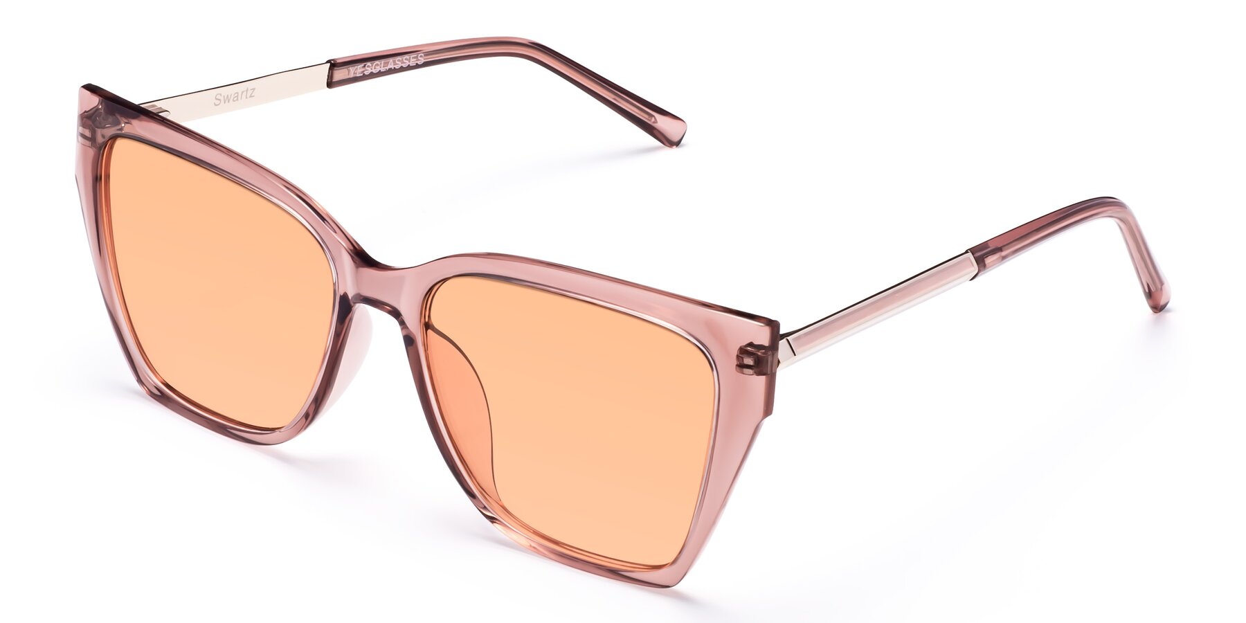 Angle of Swartz in Grape with Light Orange Tinted Lenses