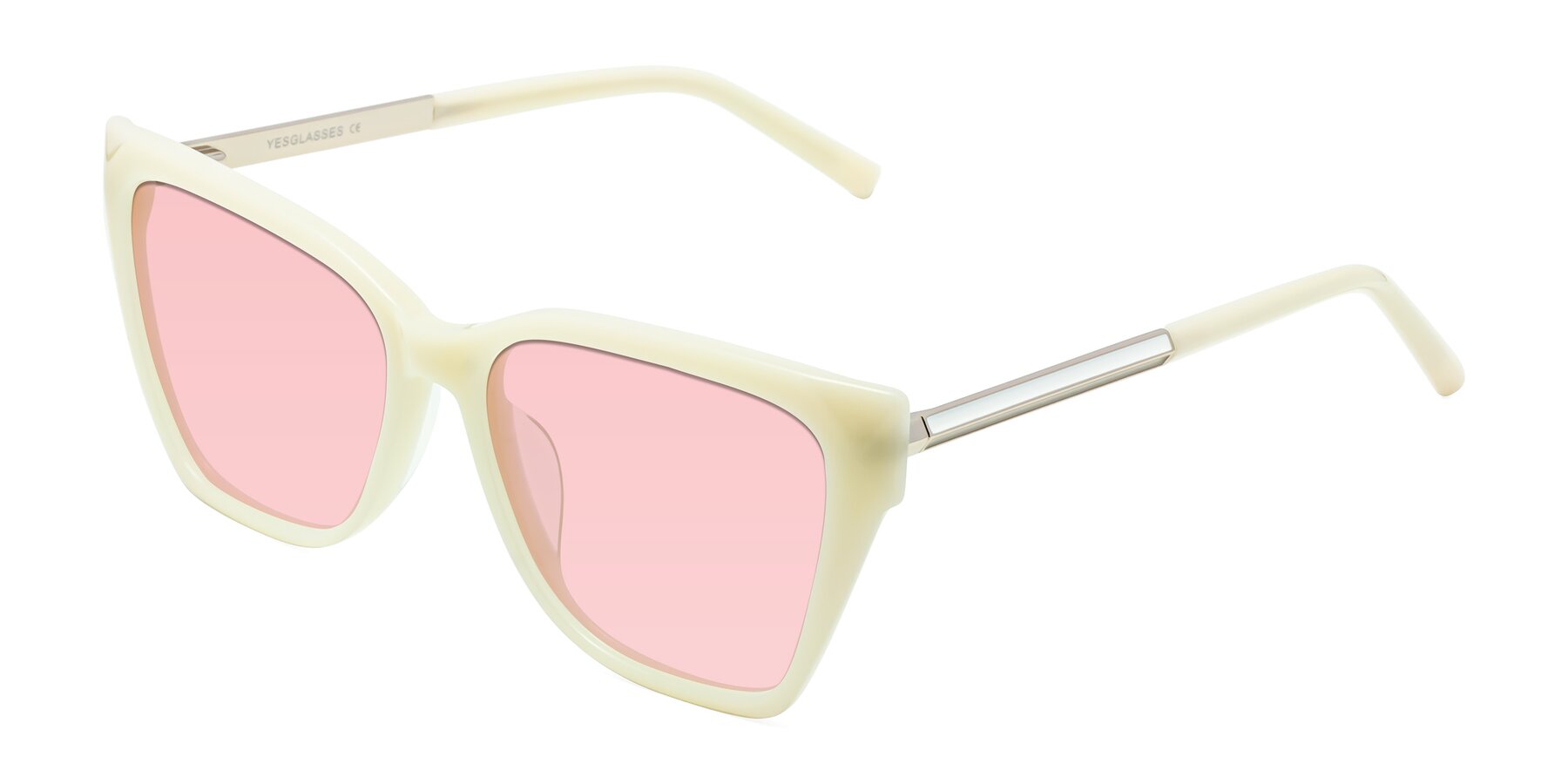 Angle of Swartz in Ivory with Light Garnet Tinted Lenses