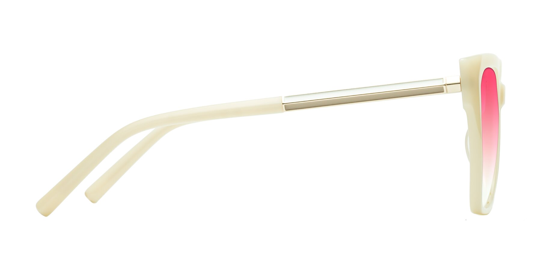 Side of Swartz in Ivory with Pink Gradient Lenses