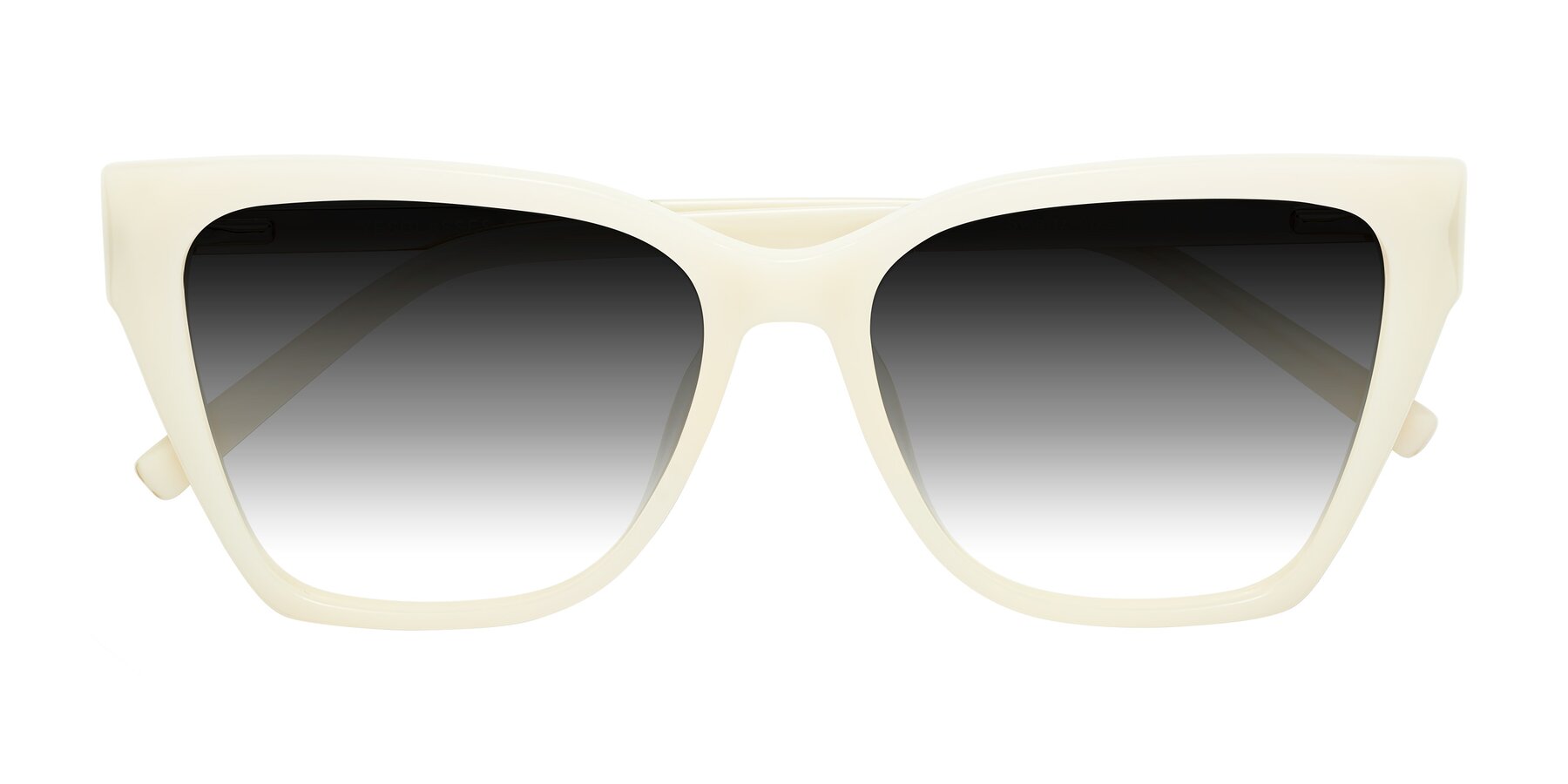Folded Front of Swartz in Ivory with Gray Gradient Lenses