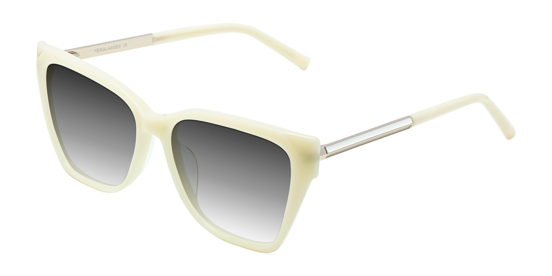 Angle of Swartz in Ivory with Gray Gradient Lenses