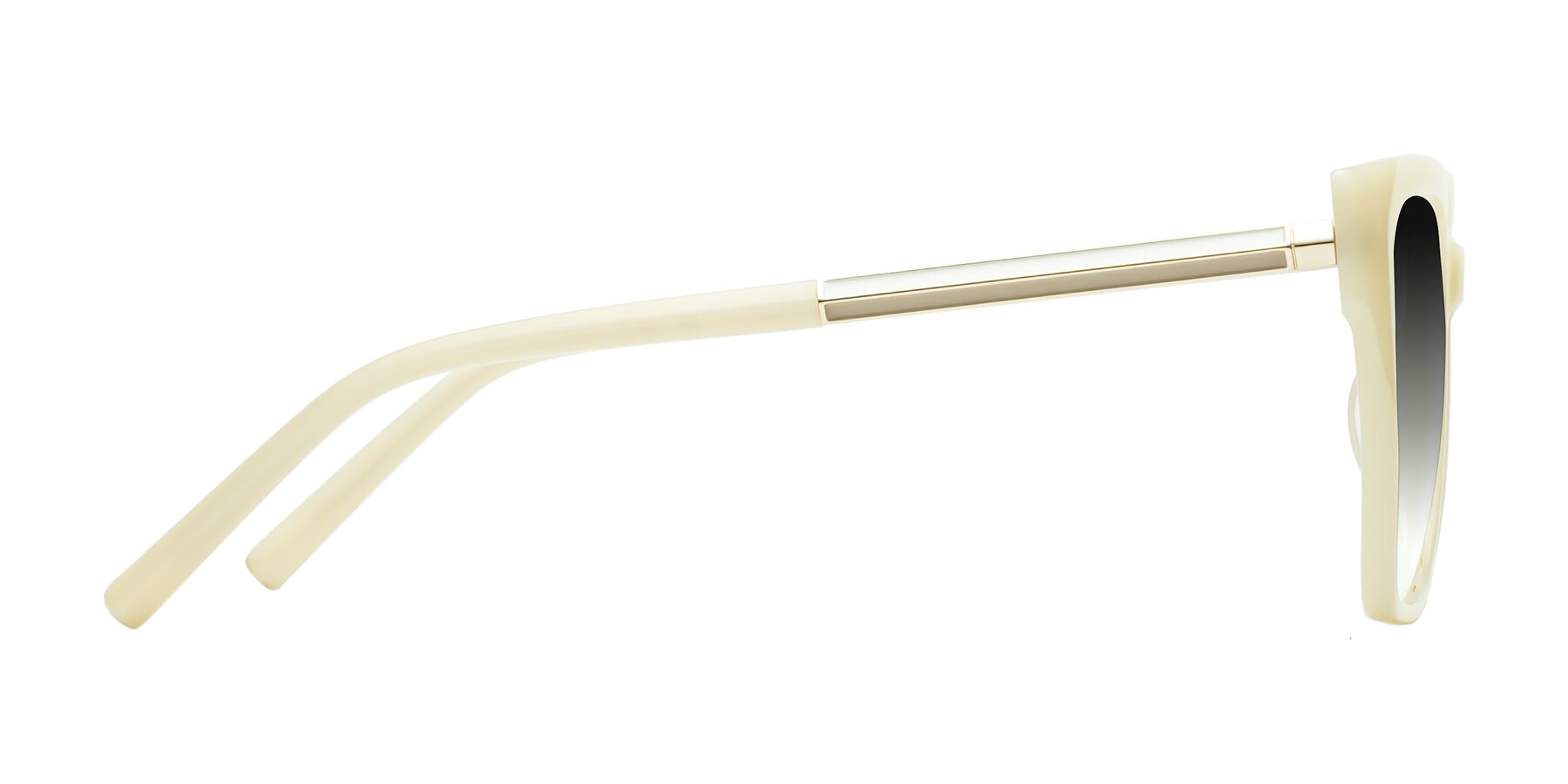 Side of Swartz in Ivory with Gray Gradient Lenses