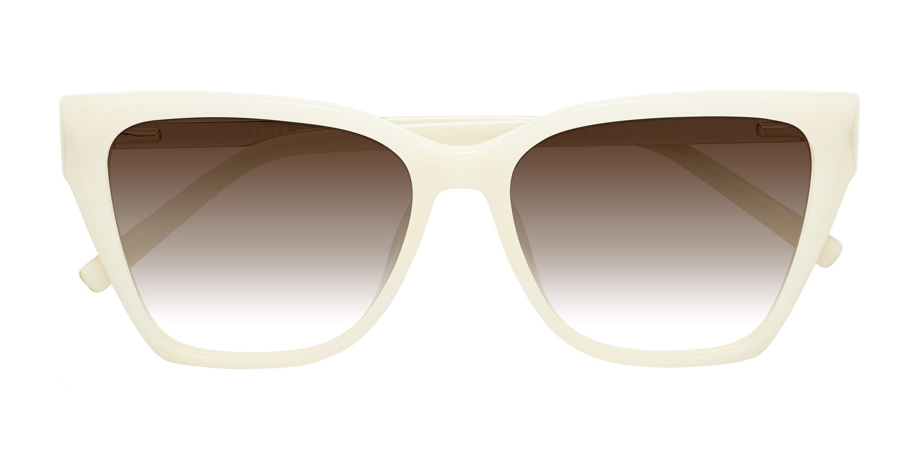 Folded Front of Swartz in Ivory with Brown Gradient Lenses