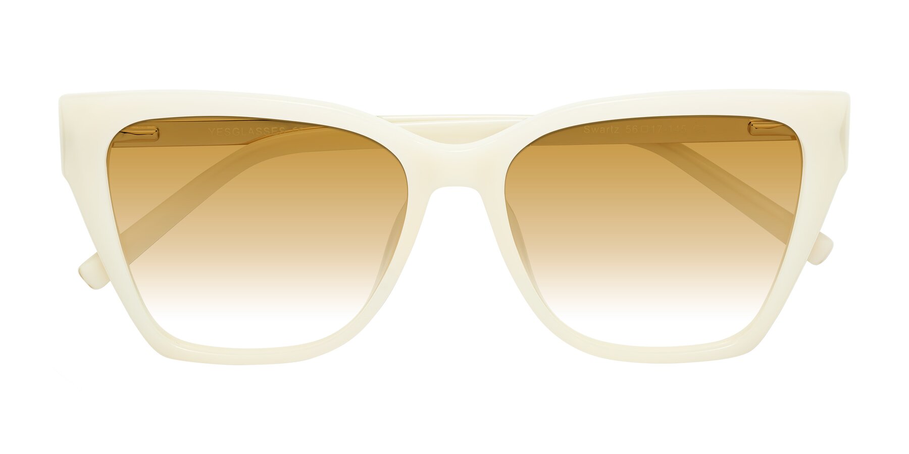 Folded Front of Swartz in Ivory with Champagne Gradient Lenses